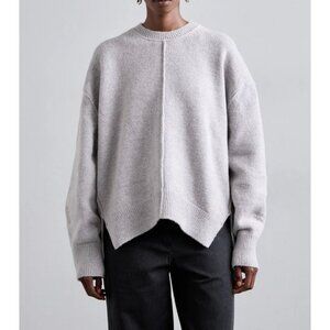 Proenza Schouler White Label Light Grey Classic Minimalist Pullover Sweater S